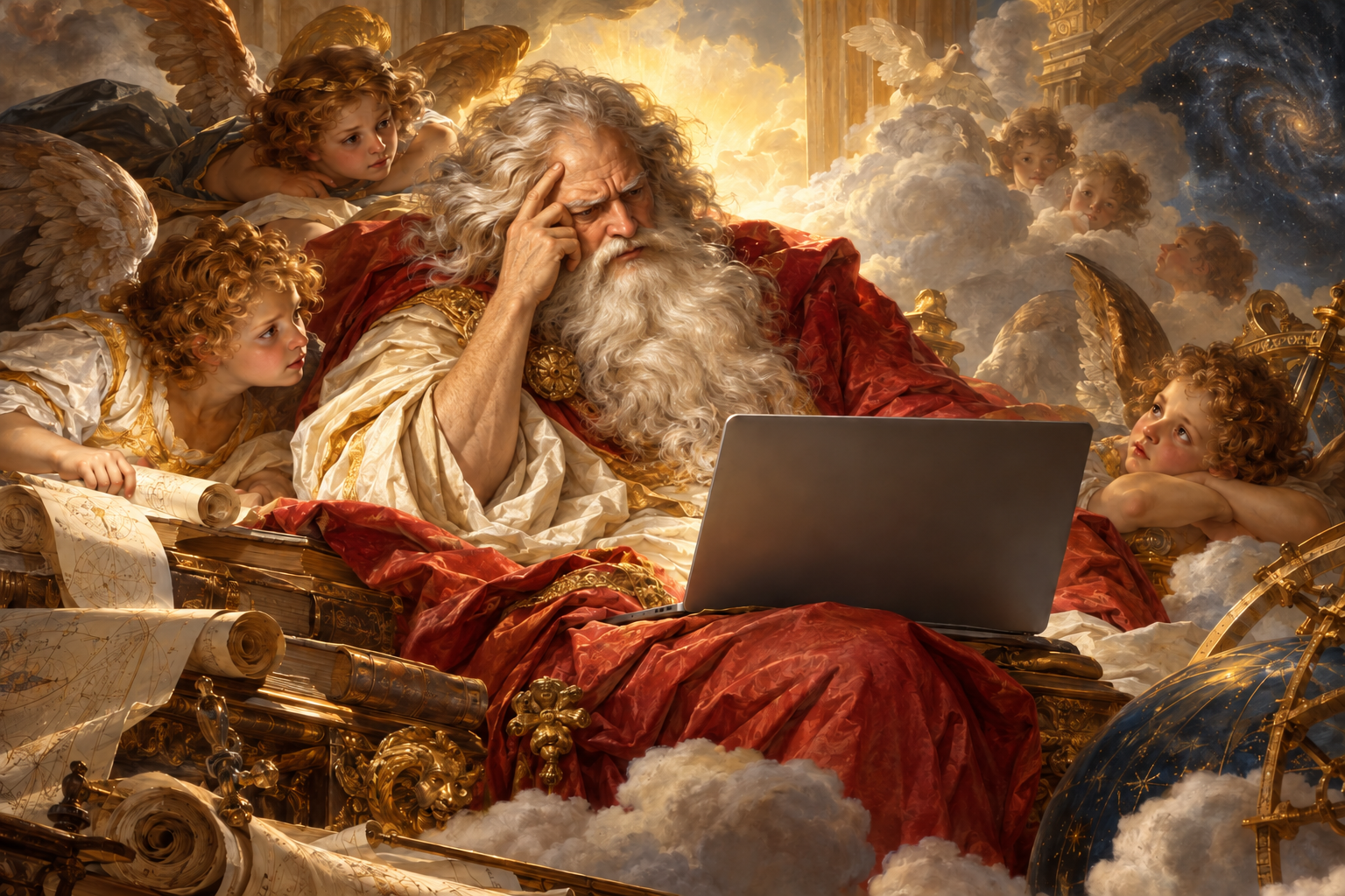 God Turns to AI: “I Know Everything, Just Not All at Once”