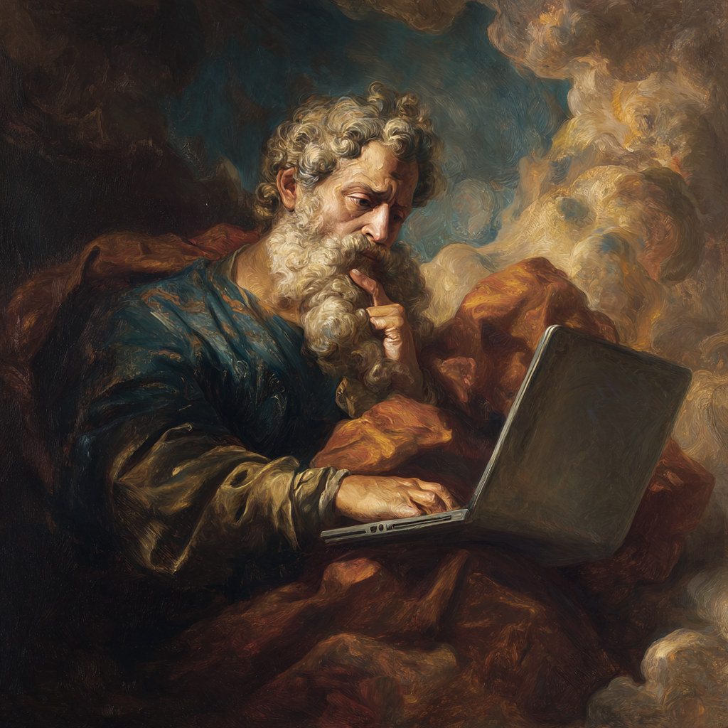 God Turns to AI: “I Know Everything, Just Not All at Once”